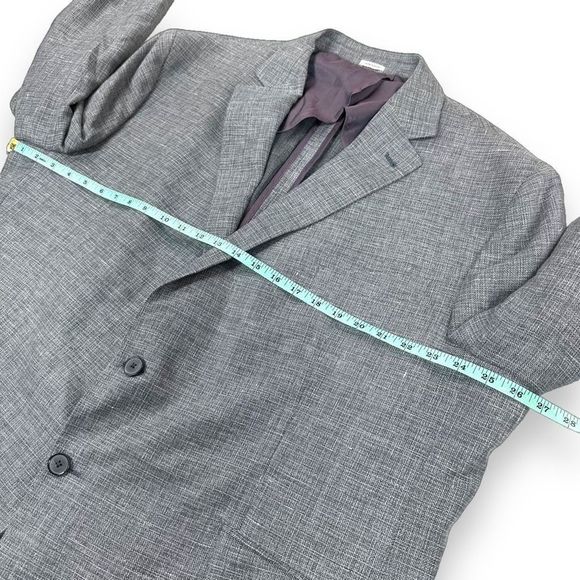 Joseph Abboud Sport Coat Mens 52R Gray Wool Linen Blazer - Picture 8 of 13